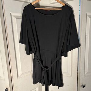 Hanna Nikole Black Top with Tie Size 24W